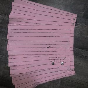 I AM G.I.A pleated pinstripe skirt